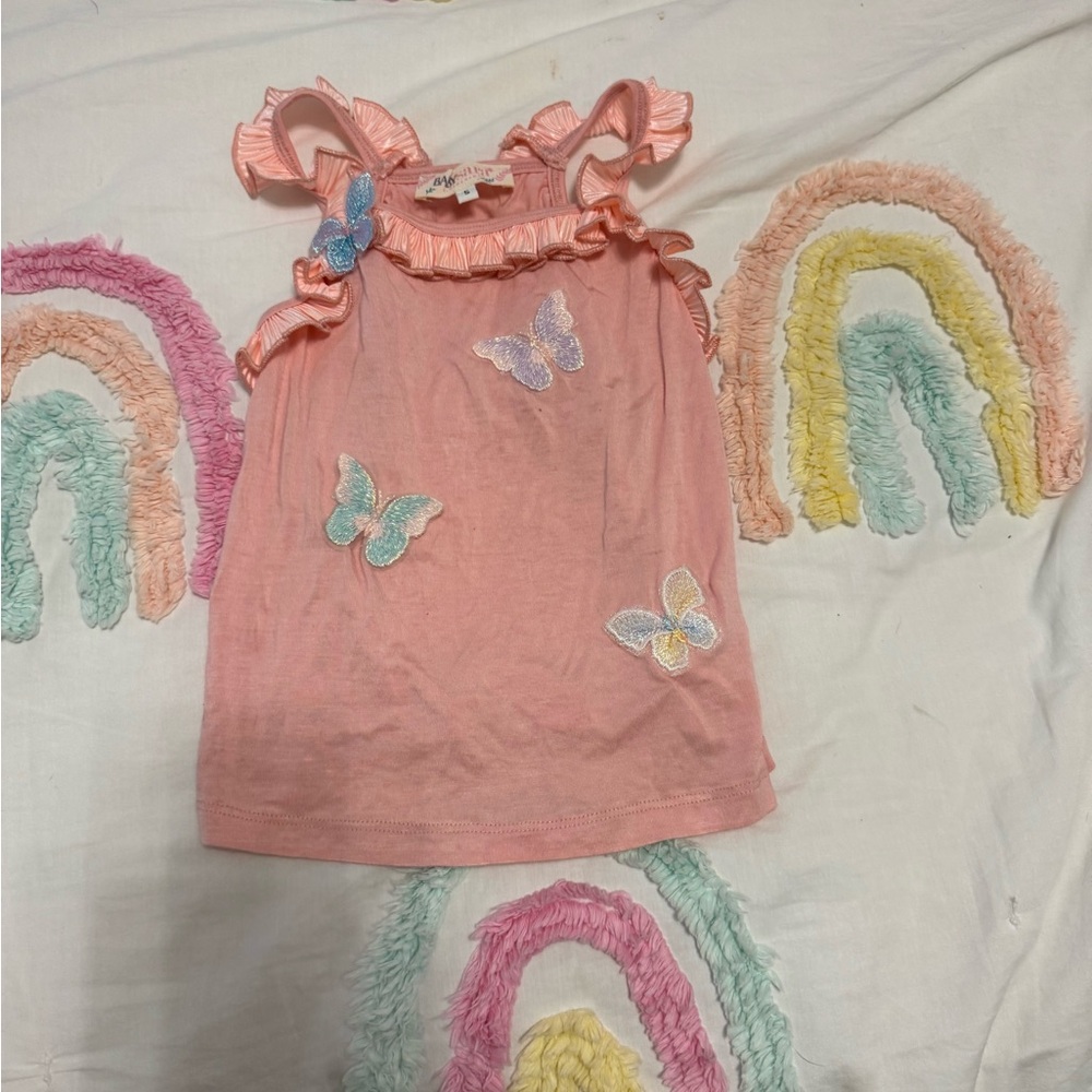 Sara Sara Pink Camisole with Butterfly Details